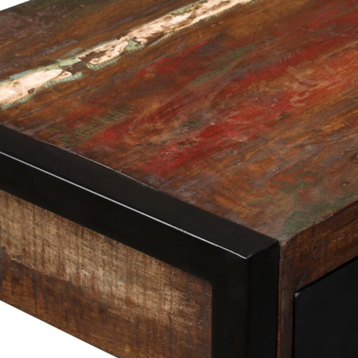 Bureau avec 2 tiroirs Bois de récupération massif 120x50x76 cm – Image 4