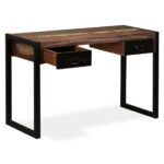 Bureau avec 2 tiroirs Bois de récupération massif 120x50x76 cm – Image 5