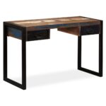 Bureau avec 2 tiroirs Bois de récupération massif 120x50x76 cm – Image 8
