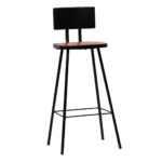 Tabourets de bar lot de 2 bois massif de récupération – Image 12