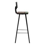 Tabourets de bar lot de 2 bois massif de récupération – Image 3