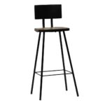 Tabourets de bar lot de 2 bois massif de récupération – Image 9