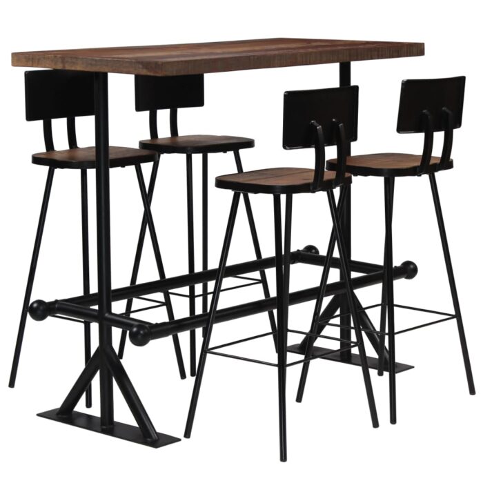 VXL8718475580072_a_en_hd_1.jpg Mobilier de bar 5 pcs Bois de récupération massif – Image 1