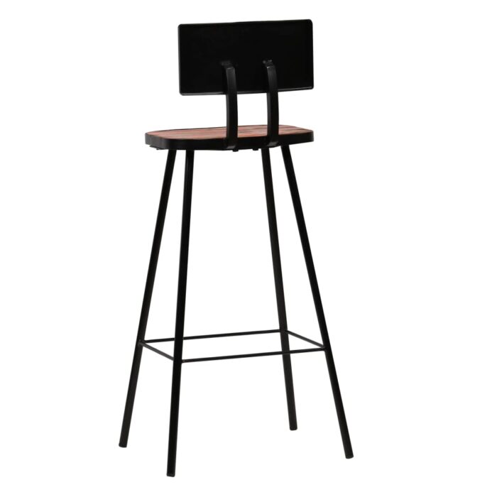 Mobilier de bar 5 pcs Bois de récupération massif Multicolore – Image 11