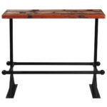 Mobilier de bar 5 pcs Bois de récupération massif Multicolore – Image 3