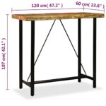 Table de bar Bois massif de récupération 120x60x107 cm – Image 12