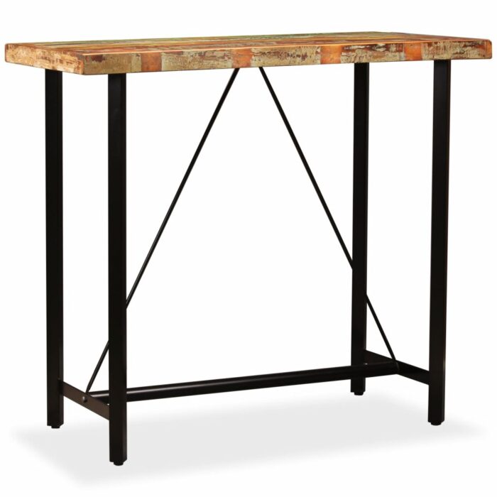 Table de bar Bois massif de récupération 120x60x107 cm – Image 7