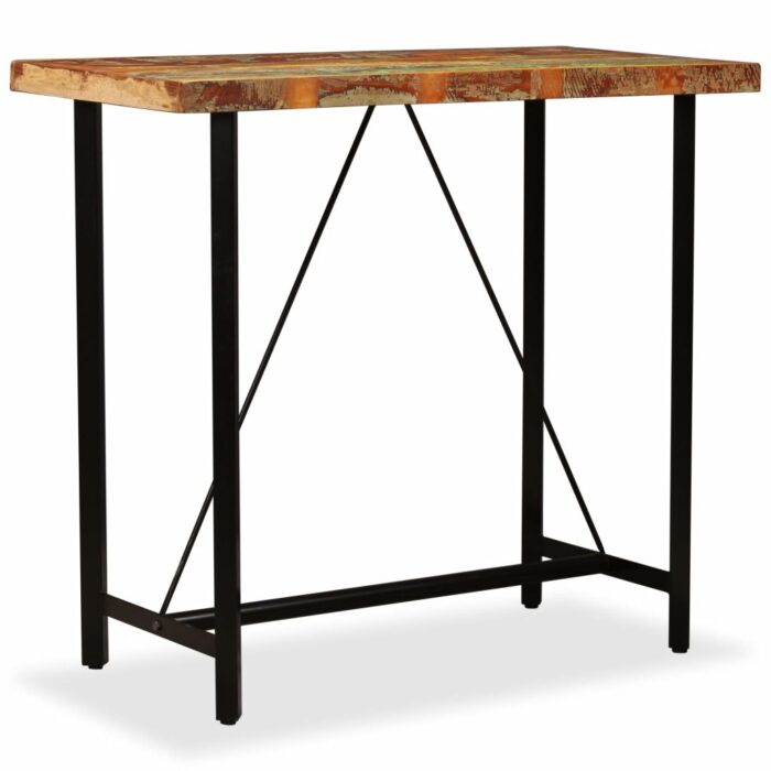 Table de bar Bois massif de récupération 120x60x107 cm – Image 8