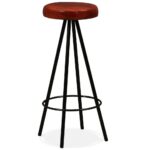 Tabourets de bar lot de 2 cuir véritable – Image 11