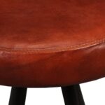 Tabourets de bar lot de 2 cuir véritable – Image 4