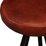 Tabourets de bar lot de 2 cuir véritable – Image 5