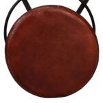 Tabourets de bar lot de 2 cuir véritable – Image 6