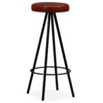 Tabourets de bar lot de 2 cuir véritable – Image 9