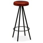 Tabourets de bar lot de 4 cuir véritable – Image 12