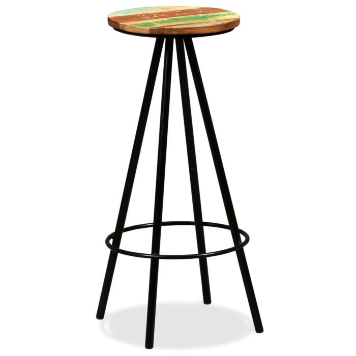 Tabourets de bar lot de 2 bois massif de récupération – Image 10
