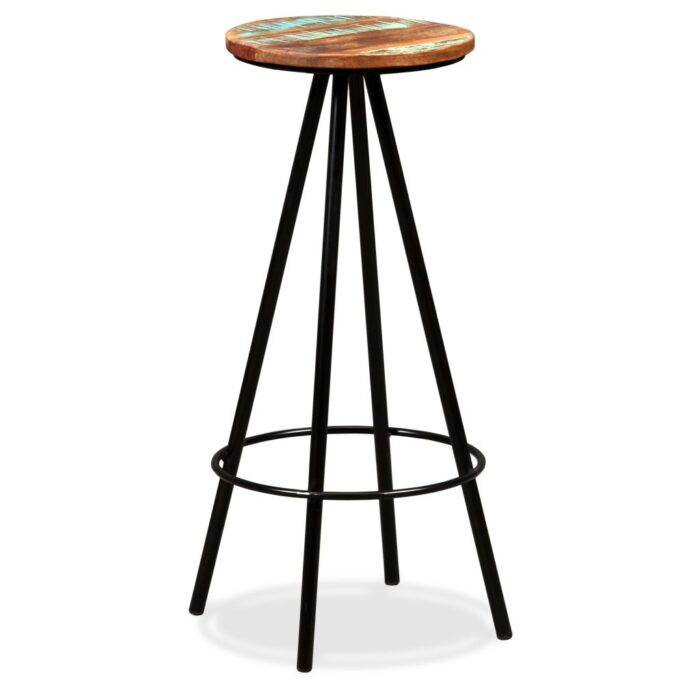 Tabourets de bar lot de 2 bois massif de récupération – Image 11