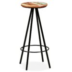 Tabourets de bar lot de 2 bois massif de récupération – Image 12