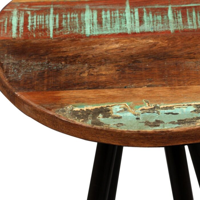 Tabourets de bar lot de 2 bois massif de récupération – Image 3