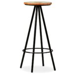 Tabourets de bar lot de 2 bois massif de récupération – Image 7