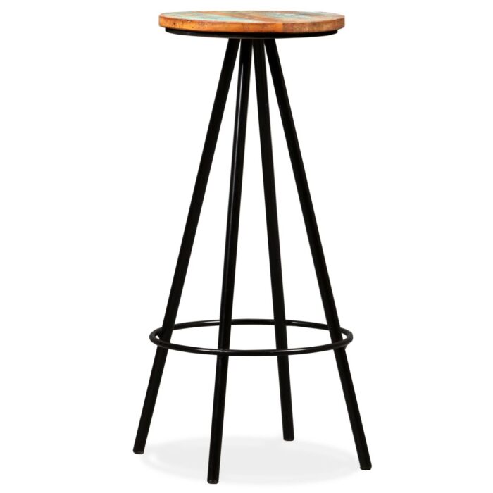 Tabourets de bar lot de 2 bois massif de récupération – Image 7