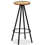 Tabourets de bar lot de 2 bois massif de récupération – Image 8