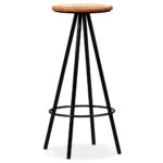 Tabourets de bar lot de 4 bois massif de récupération – Image 6