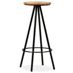 Tabourets de bar lot de 4 bois massif de récupération – Image 7