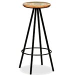 Tabourets de bar lot de 4 bois massif de récupération – Image 8