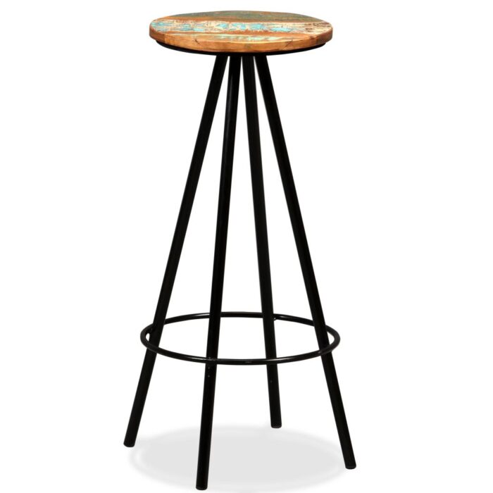 Tabourets de bar lot de 4 bois massif de récupération – Image 8