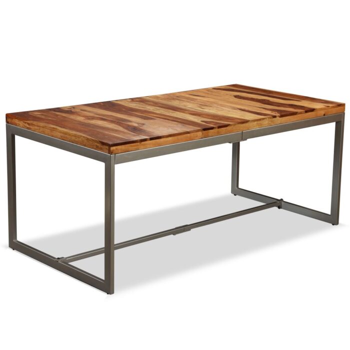 Table à manger Bois massif et acier 180 cm – Image 10