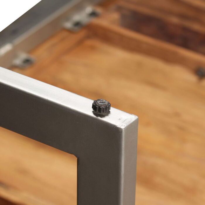 Table à manger Bois massif et acier 180 cm – Image 7