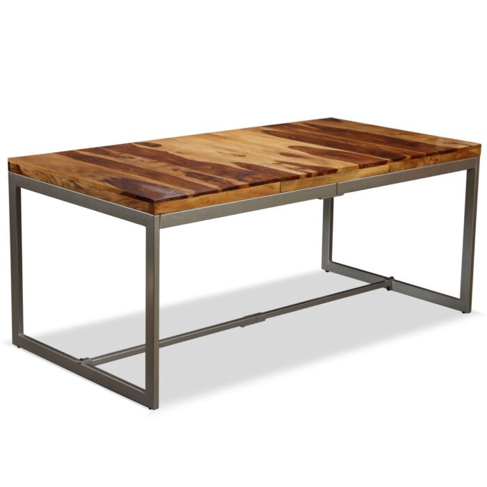Table à manger Bois massif et acier 180 cm – Image 8