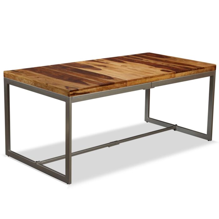 Table à manger Bois massif et acier 180 cm – Image 9