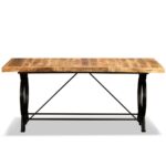 Table à manger Bois de manguier brut 180 cm – Image 11