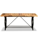 Table à manger Bois de manguier brut 180 cm – Image 12