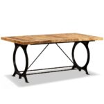Table à manger Bois de manguier brut 180 cm – Image 6