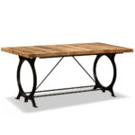 Table à manger Bois de manguier brut 180 cm – Image 8