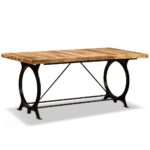 Table à manger Bois de manguier brut 180 cm – Image 9