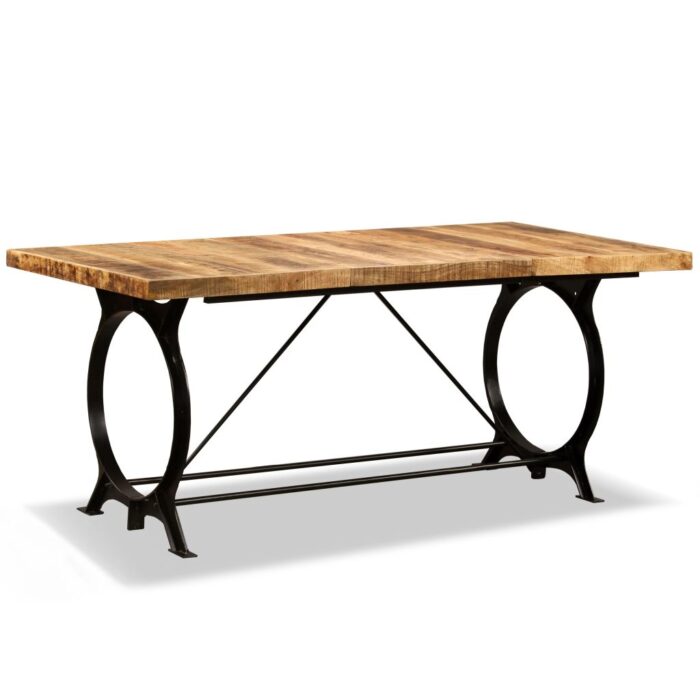 Table à manger Bois de manguier brut 180 cm – Image 9