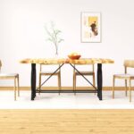Table à manger Bois de manguier brut 180 cm