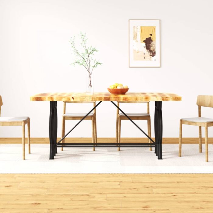 Table à manger Bois de manguier brut 180 cm – Image 1