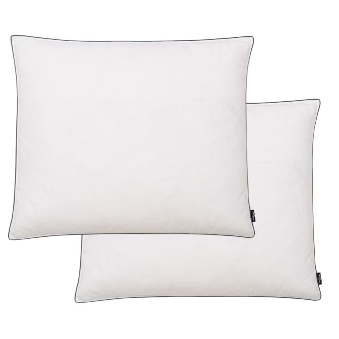VXL8718475581383_a_en_hd_1.jpg Oreiller lot de 2 Remplissage de duvet léger 70 x 60 cm Blanc – Image 1
