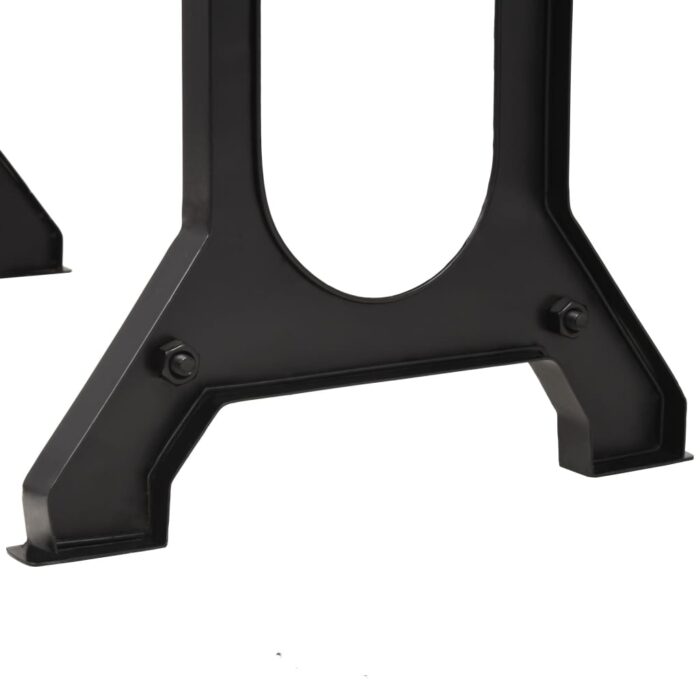 Table à manger dessus en bois de sapin massif 122x65x82 cm – Image 6