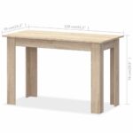 Table à manger et bancs 3 pcs Bois d'ingénierie Chêne – Image 4