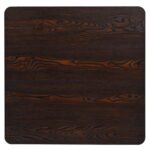 Table de bistro MDF et acier Carré 80 x 80 x 75 cm Frêne foncé – Image 3