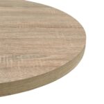 Table de bistro MDF et acier Rond 60 x 75 cm Couleur de chêne – Image 4