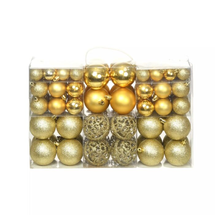 VXL8718475586067_a_en_hd_1.jpg Ensemble de boules de Noël 100 pcs 3/4/6 cm Doré – Image 1