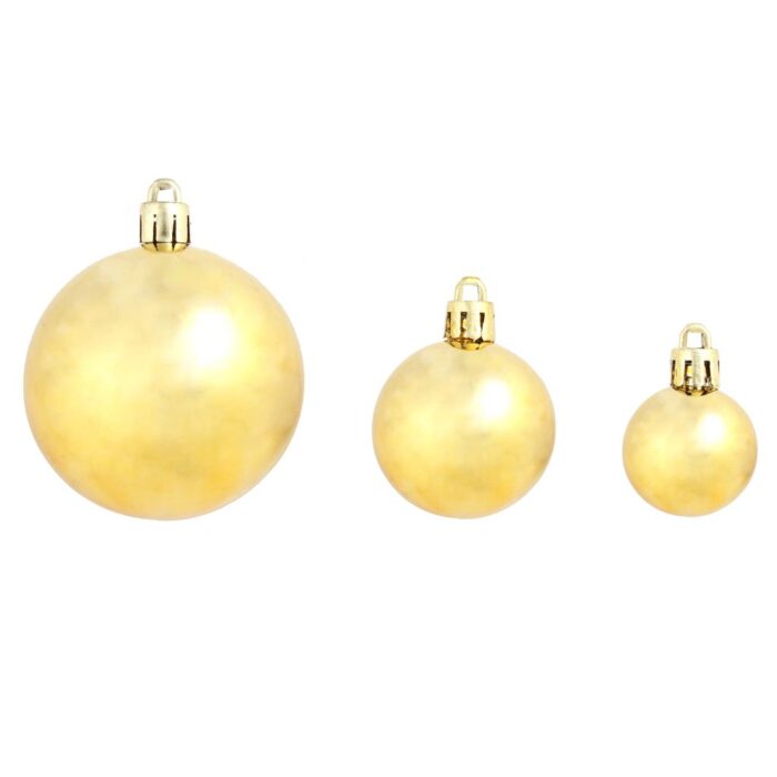 Ensemble de boules de Noël 100 pcs 3/4/6 cm Doré – Image 4
