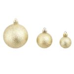 Ensemble de boules de Noël 100 pcs 3/4/6 cm Doré – Image 6
