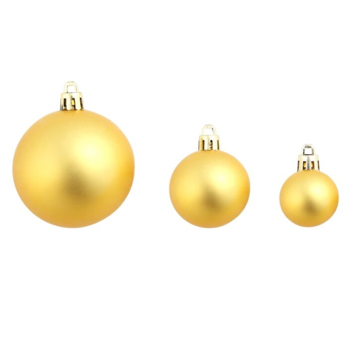 Ensemble de boules de Noël 100 pcs 3/4/6 cm Doré – Image 8